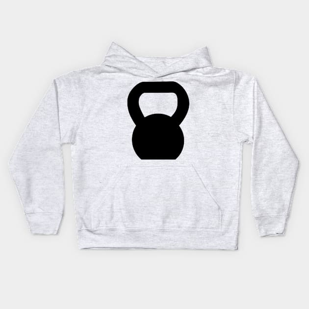 Kettlebell WOD Black Large Kids Hoodie by ZSBakerStreet